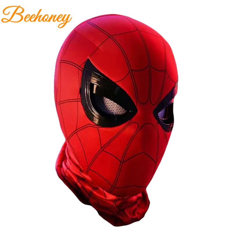 Beehoney1 Spider man Mask Blink Eyes Movable Breathable Headgear Halloween Cosplay Costume Mask For Halloween Party Gifts. 