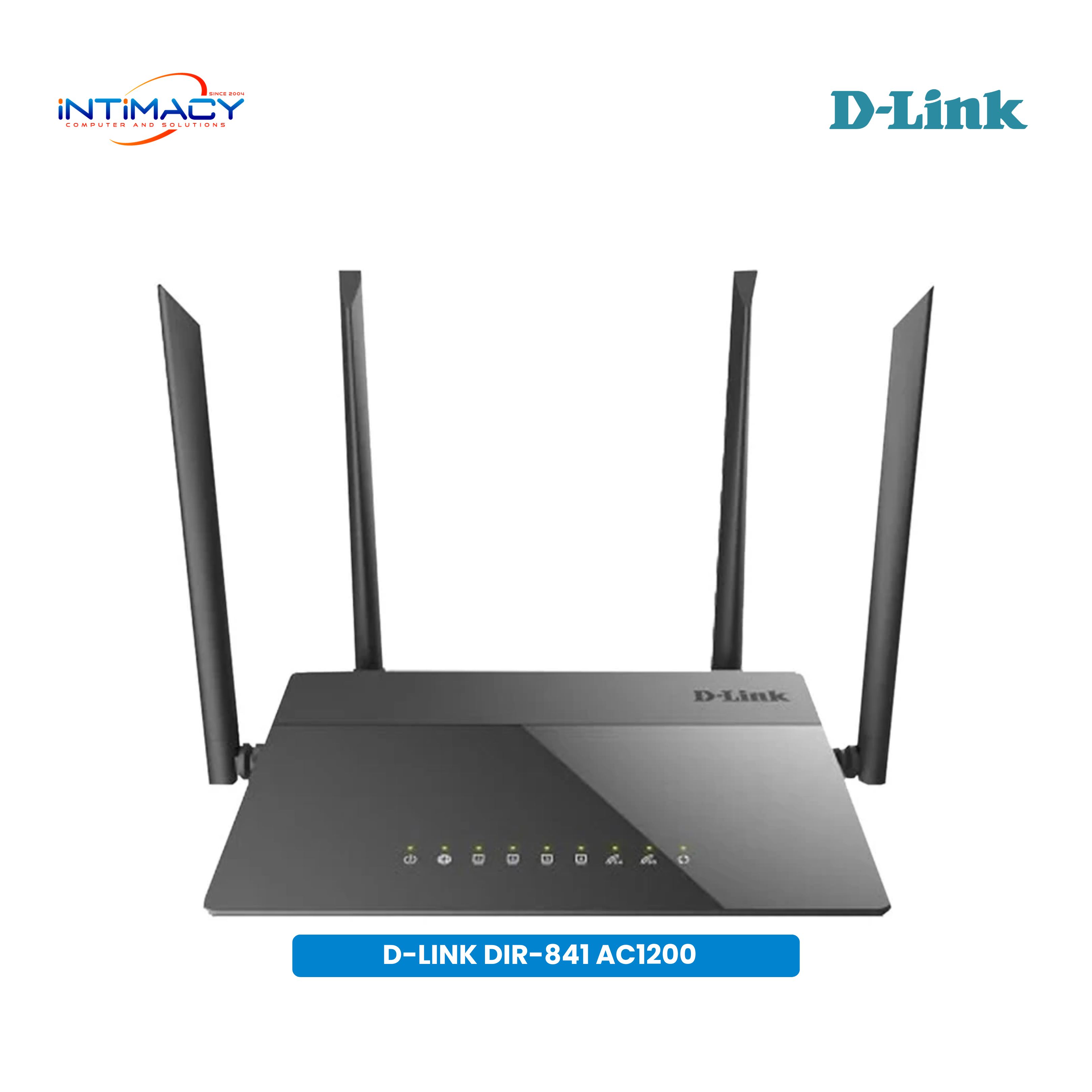 D-Link DIR-841 AC1200 MU-MIMO Wi-Fi Gigabit Router. 