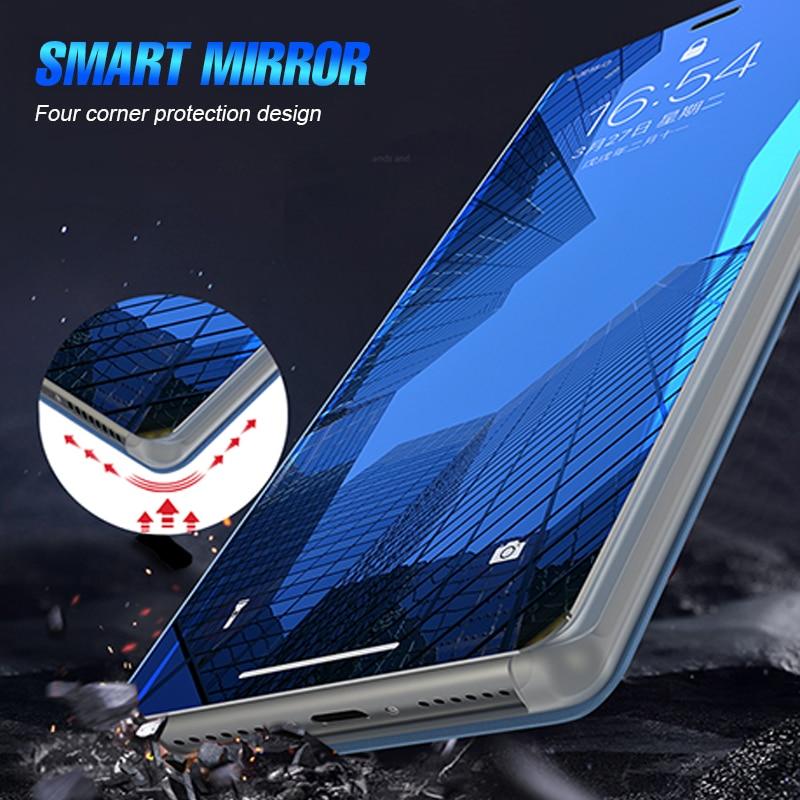 Smart Mirror Flip Phone Case For Samsung Galaxy A30S / Galaxy A50S / Galaxy A50 View PU Leather Stand Protective Cover. 