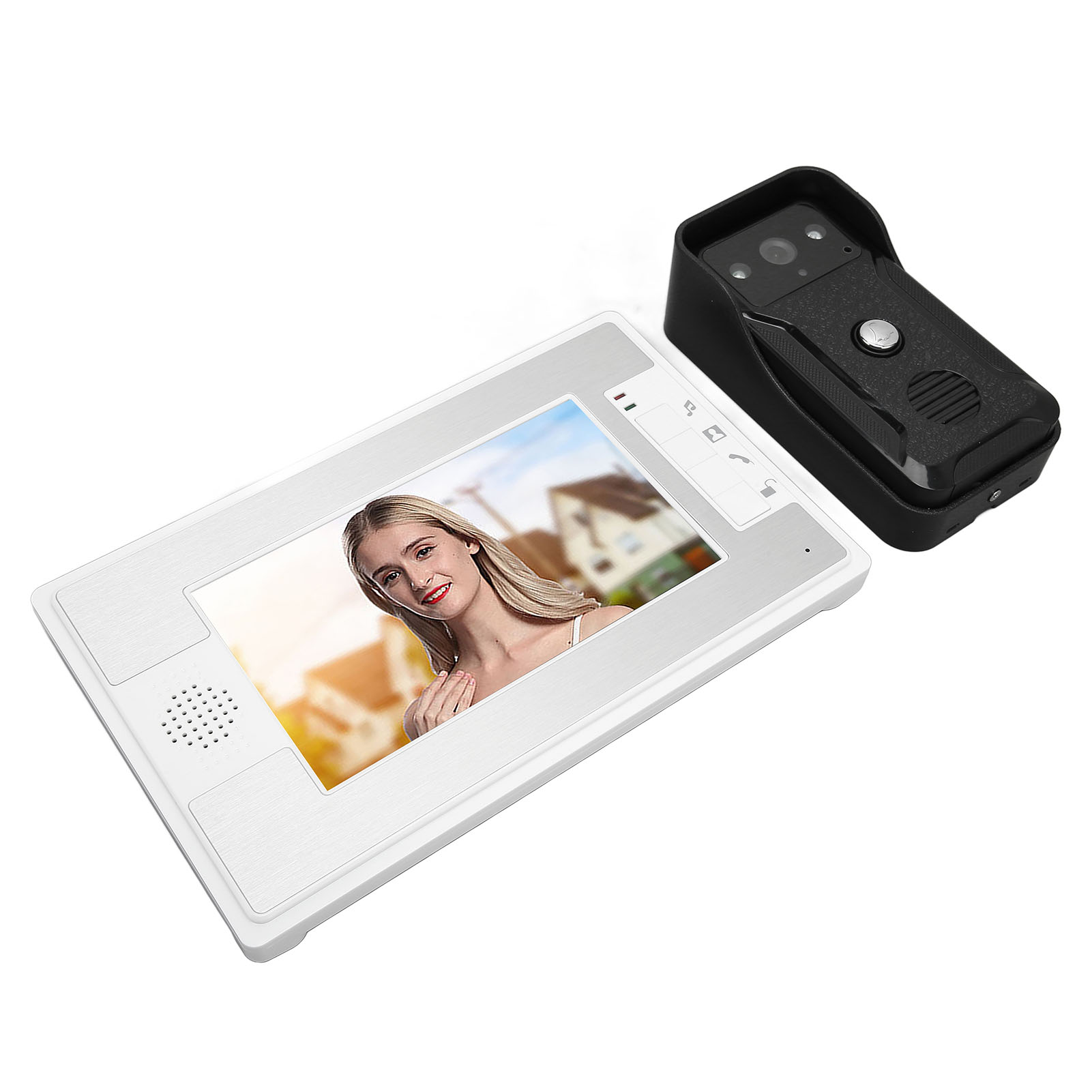 Video Intercom Monitor, IR CUT 7 Inch Color TFT LCD Video Door Phone Doorbell for Home Security. 