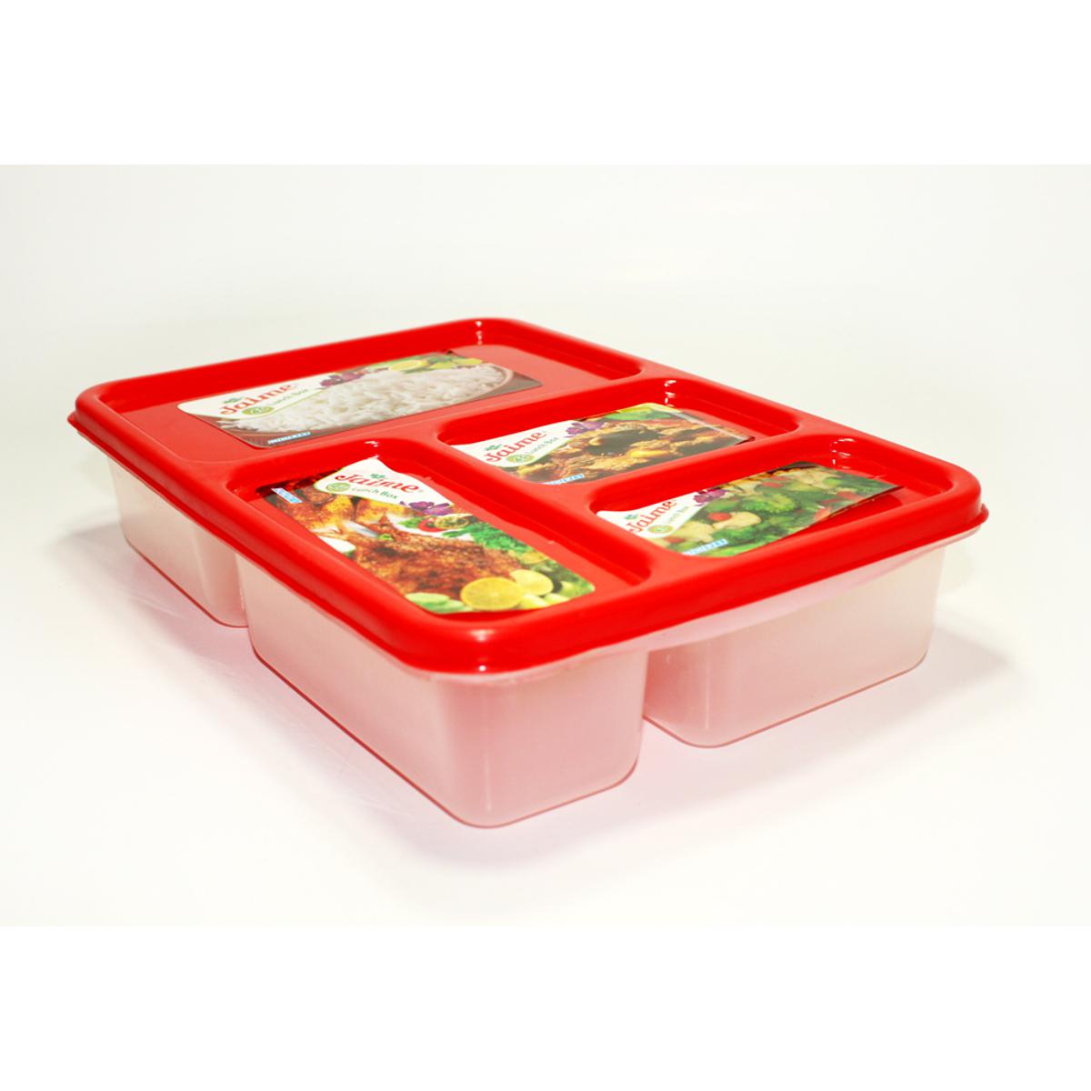 4 Container Plastic Multicolor Tiffin Lunch Box - Box - Tiffin Box For Office