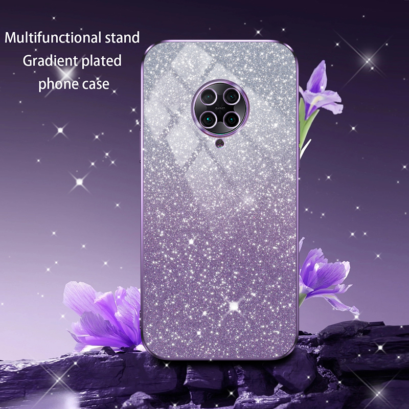 AnDyN Phone Case for Xiaomi Poco F2 Pro Redmi K30 Pro Flash Powder Gradient Plating Casing. 