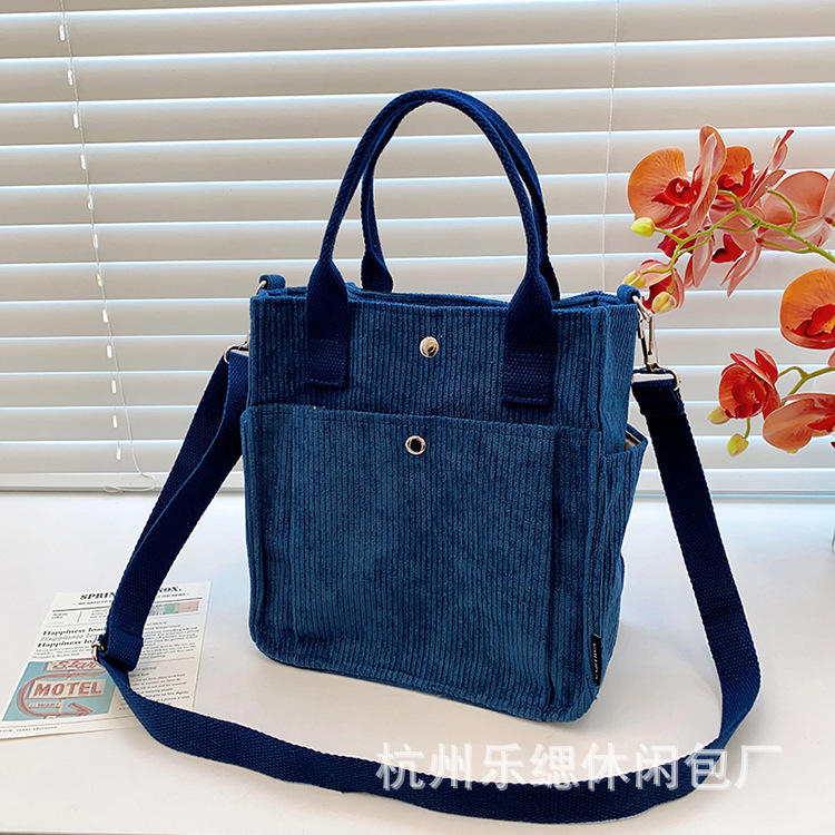 Women's ag Corduroy ew Small Square ag orean Insta ag Cross border Foreign rade rend andbag Single Shoulder iagonal ag. 