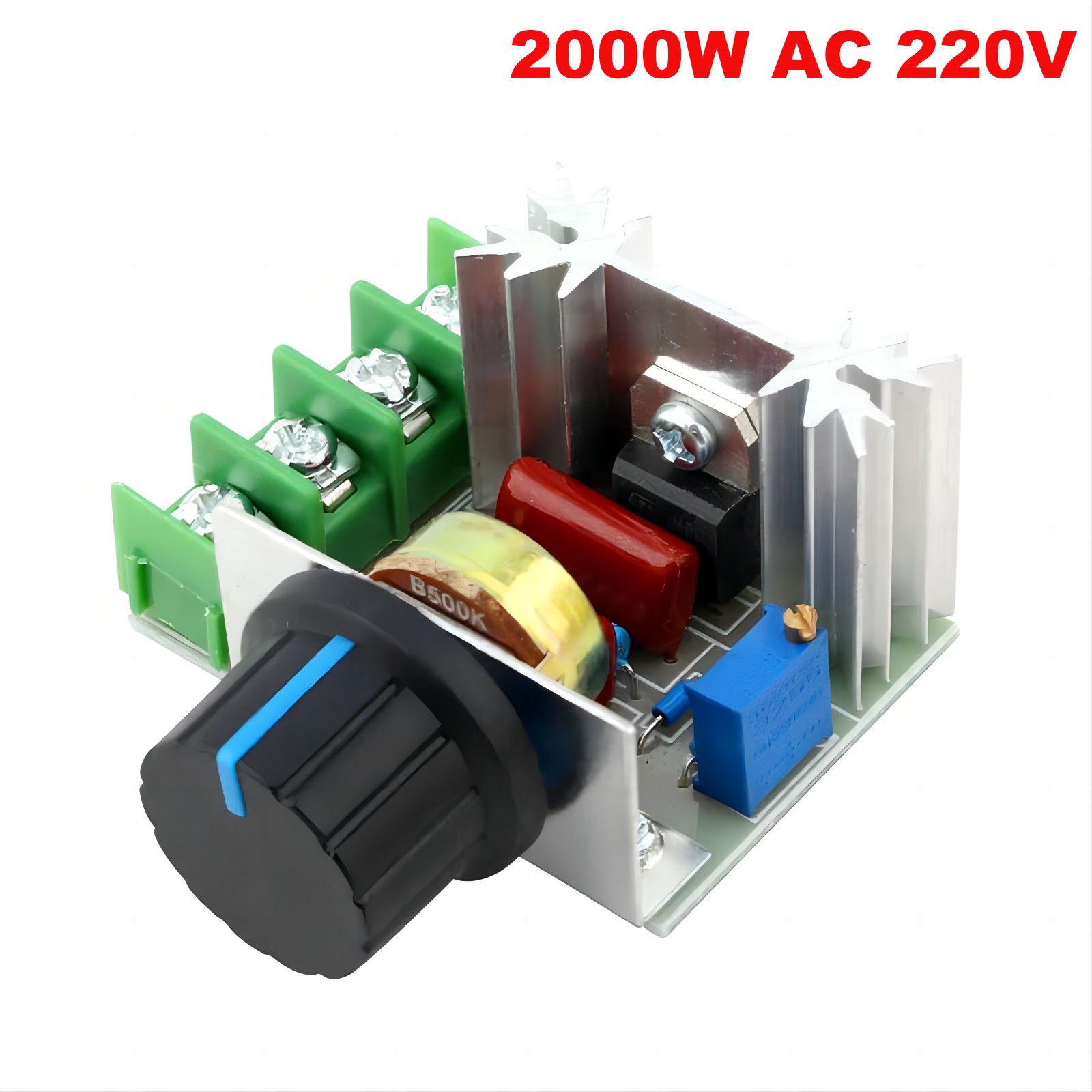 2000W AC 220V SCR Voltage Regulator 1000KV 400KV Boost Step up High-voltage Generator Ignition Coil Pulse Power Module DC 3-6V. 
