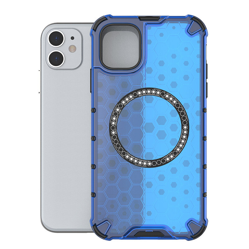 For Apple iPhone 11 Case Honeycomb MagSafe Shockproof Camera Protection Back Cover ip11 casing. 