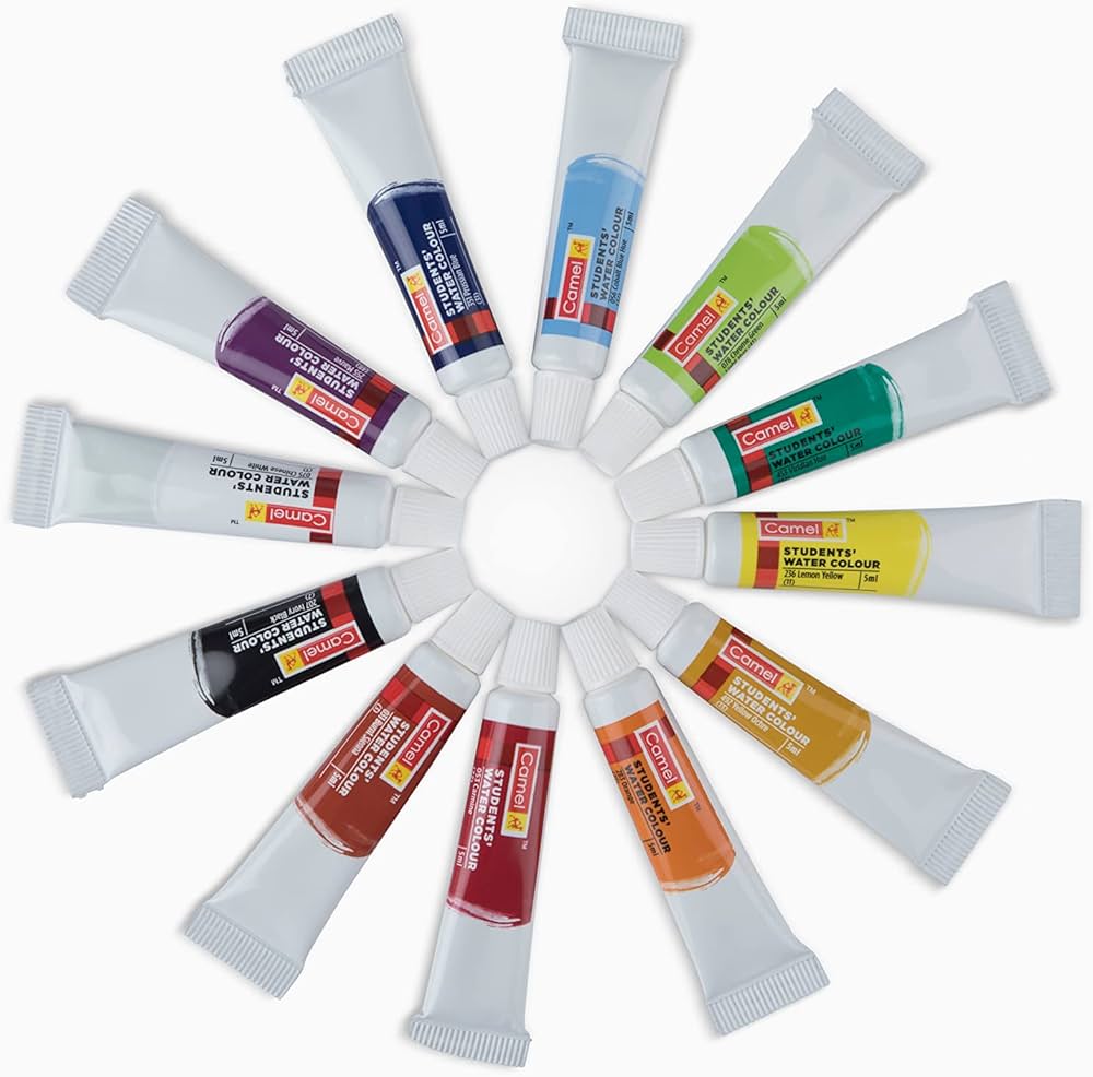 Camel Student Water Color Tube - 5Ml Each, 12 Shades. 
