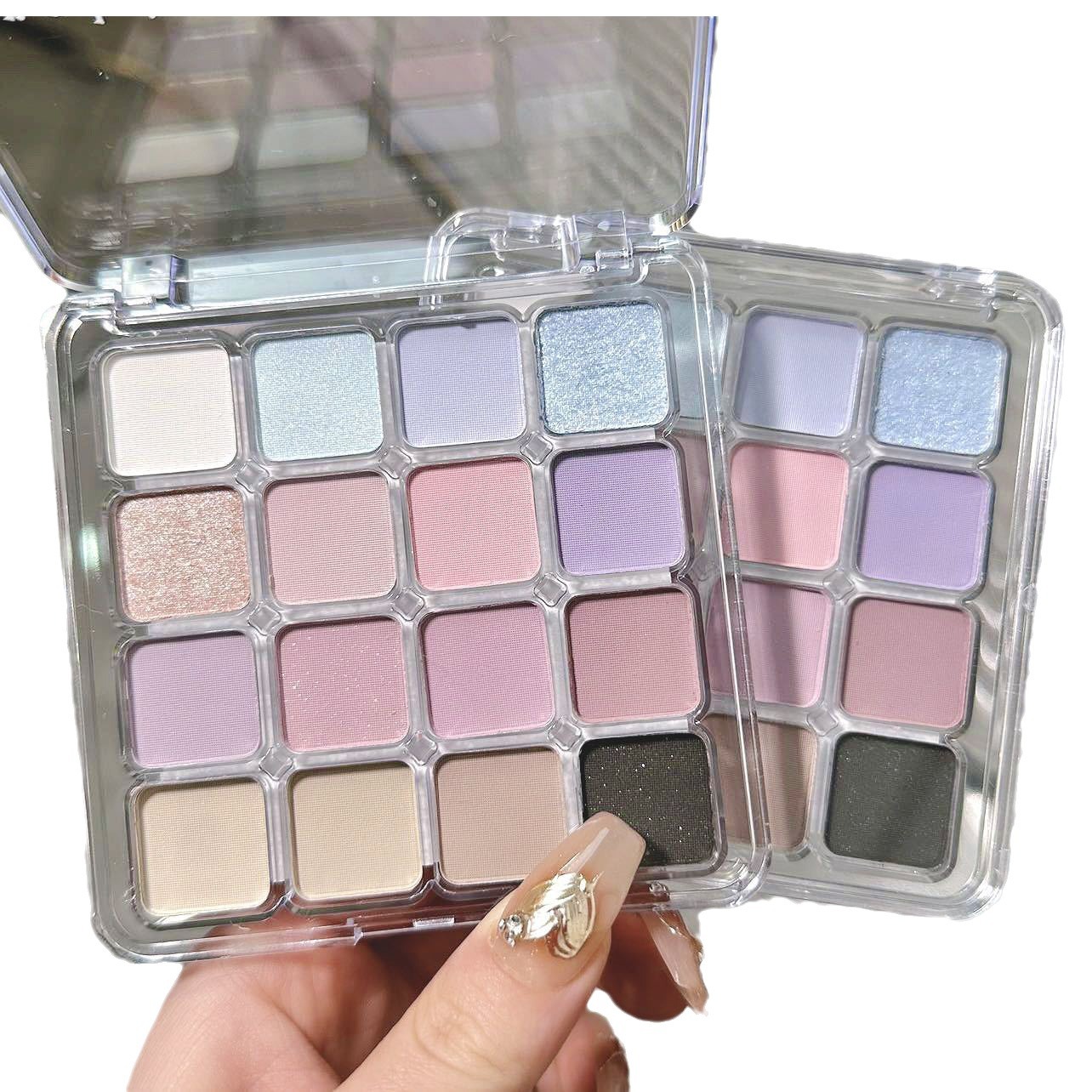 Little Red Book, ErshiiQi, Little Emo 16-color eyeshadow palette, matte pearlescent, fine shimmer, low saturation, earth tones. 