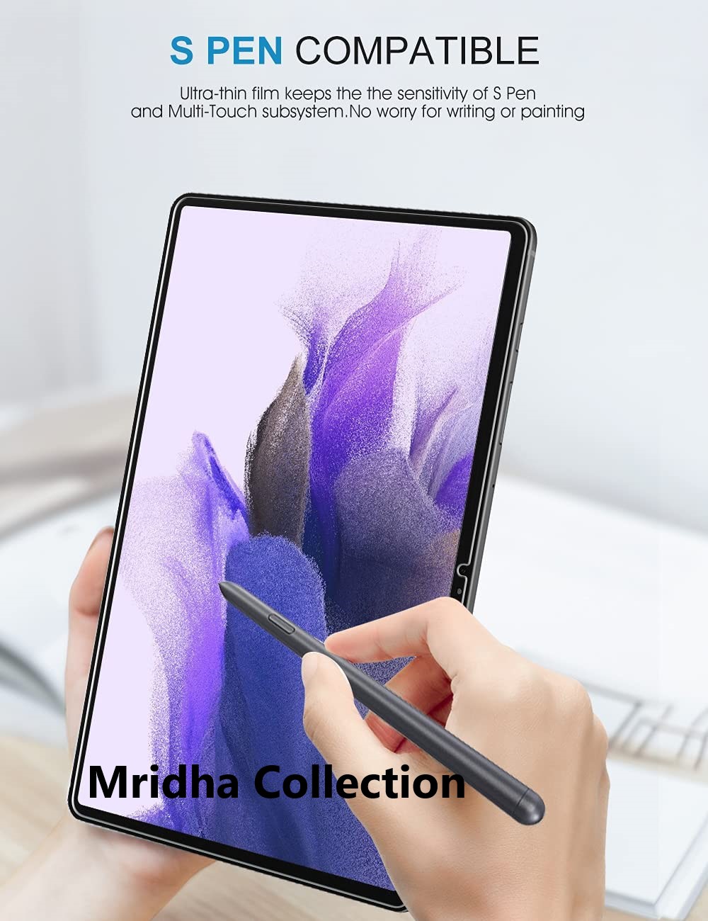 Samsung Galaxy Tab S7 Plus / Samsung Galaxy Tab S7 FE Screen Protector, Tempered Glass for Galaxy Tab S7 Plus/Tab S7 FE 5G (12.4 Inch) with S Pen Compatible. 