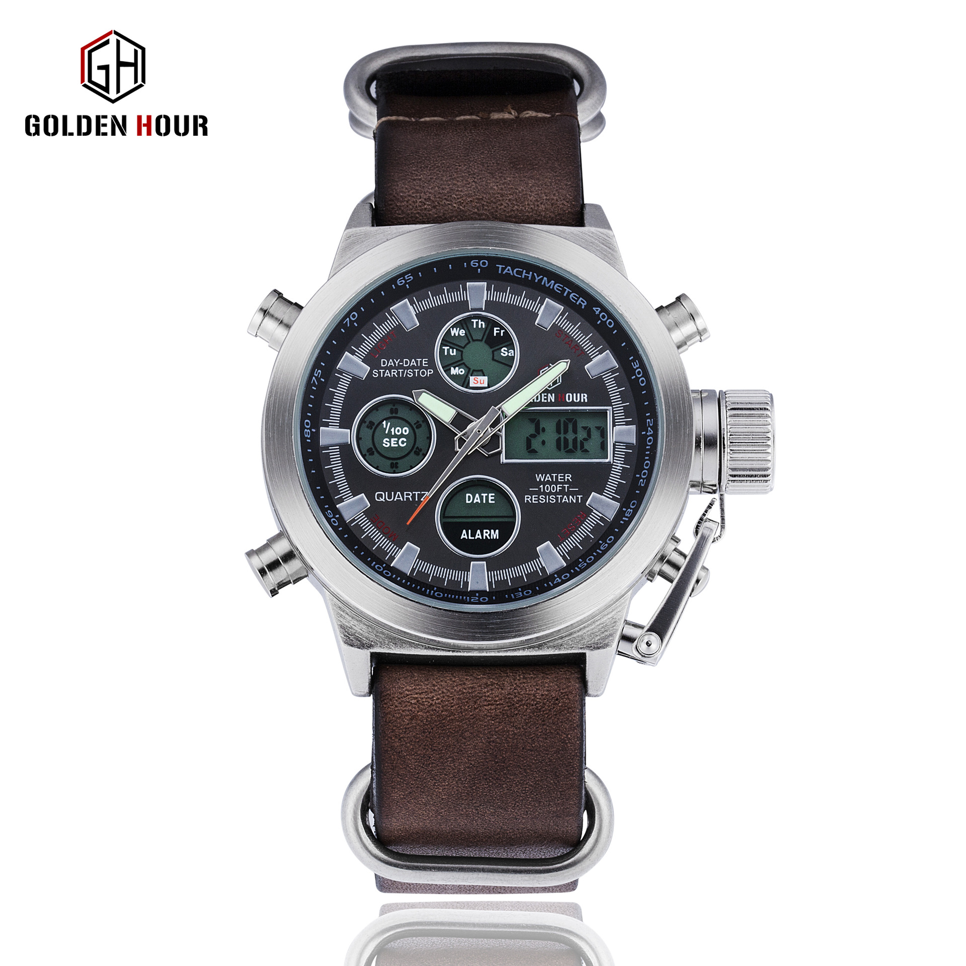 Aliexpress direct selling foreign trade AliExpress hot men's mechanical watches custom creative belt. 