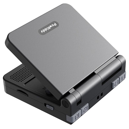 Powkiddy V90 64GB Flip Retro Game Console, 3 Inch IPS Screen, Open Source for Linux, Compatible with Flash OS, GB GBC MD FC SFC GG MS WS NGP PCE FBA PS 16 Simulators, Black. 