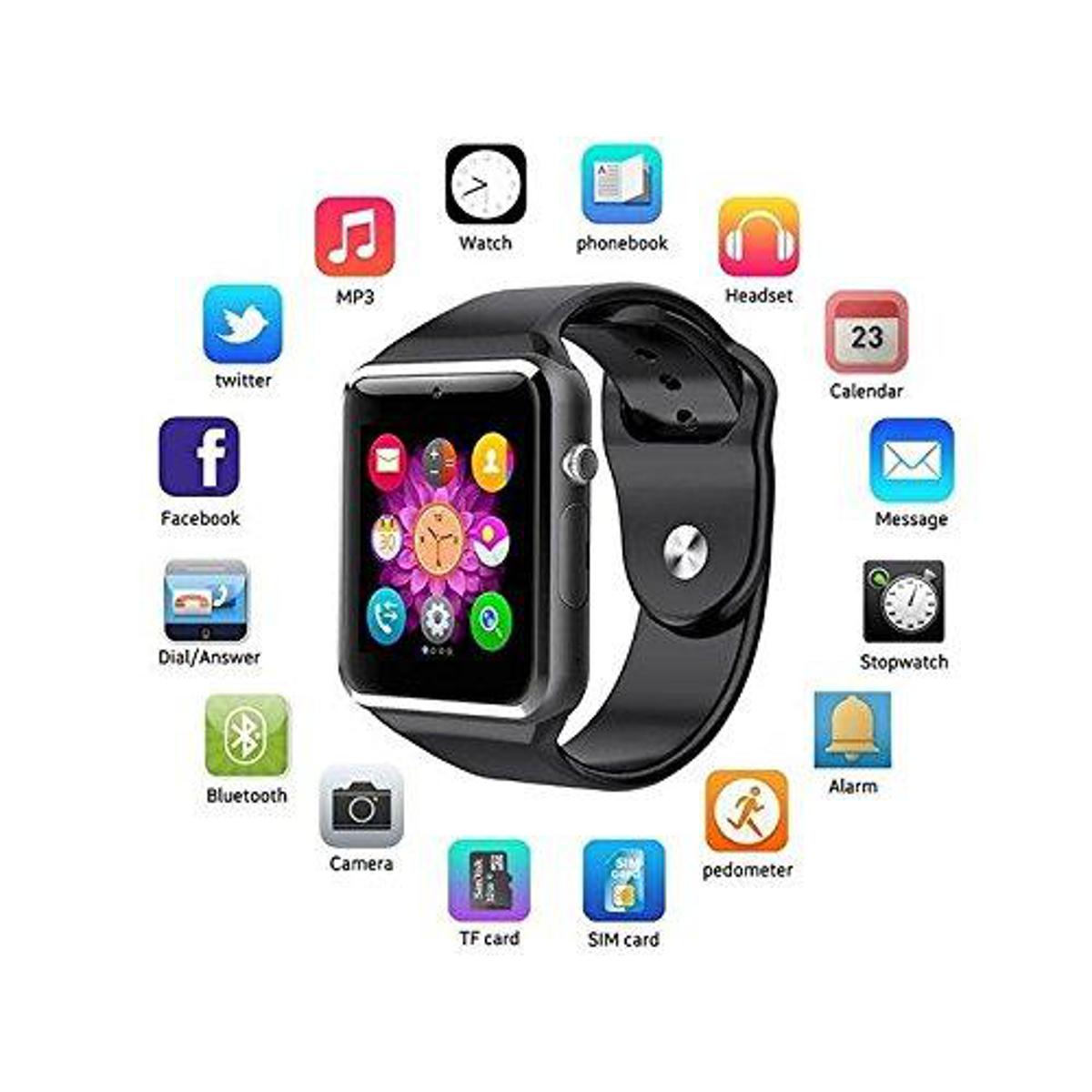 SHYLOC Single SIM, Camera Supported Wireless Bluetooth Android Smartwatch