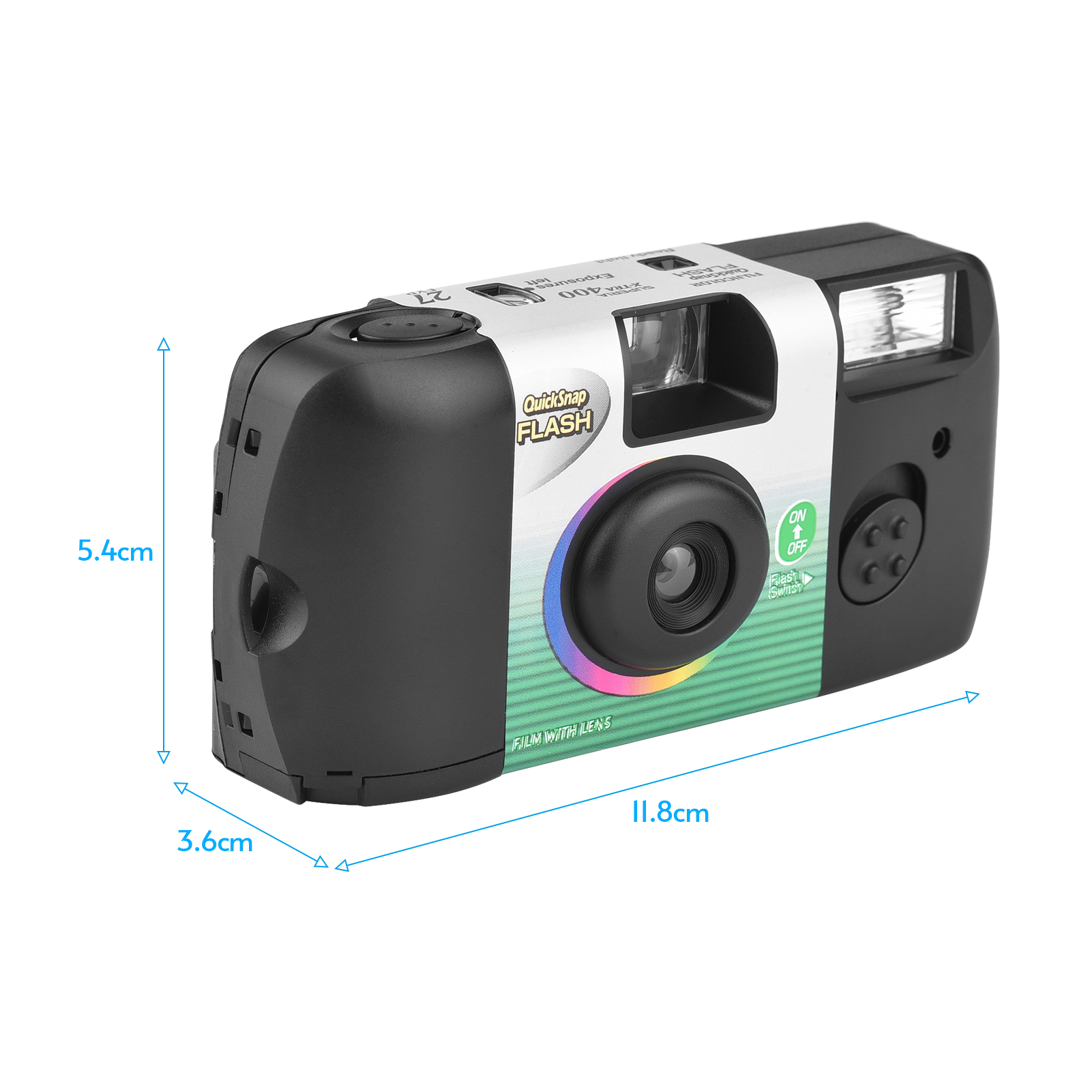 Fujifilm QuickSnap Flash Superia X-TRA 400 Disposable Camera Single Use Camera with Flash (27 Exposures). 