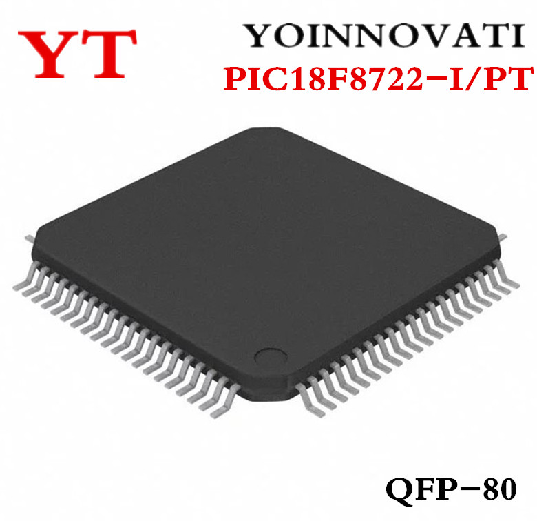 10pcs/lot PIC18F8722-I/PT PIC18F8722 18F8722 IC MCU 8BIT 128KB FLASH 80TQFP