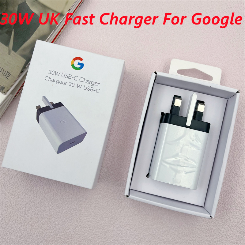 Original Google Pixel 7 6 Pro 30W EU/US/UK Fast Charger Wall Power Travel Adapter USB Type C Cable For Google Pixel 5 6 7 Pro 6A. 
