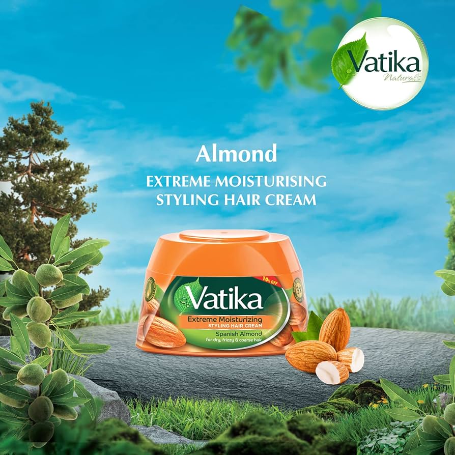 Vatika Naturals Extreme Moisturizing Style Hair Cream 125 | Enriched with  Spanish Almond | For Dry and Frizzy Hair: Buy Online at Best Price in Egypt  - Souq is now Amazon.eg