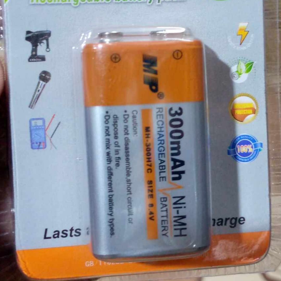 MP300mAh Battery NI-MH 9V Battery Rechargeable Battery 9V Rechargeable Battery 6F22 9V Battery Rechargeable 450mAh Rechargeable Battery For Multimeter Battery. 