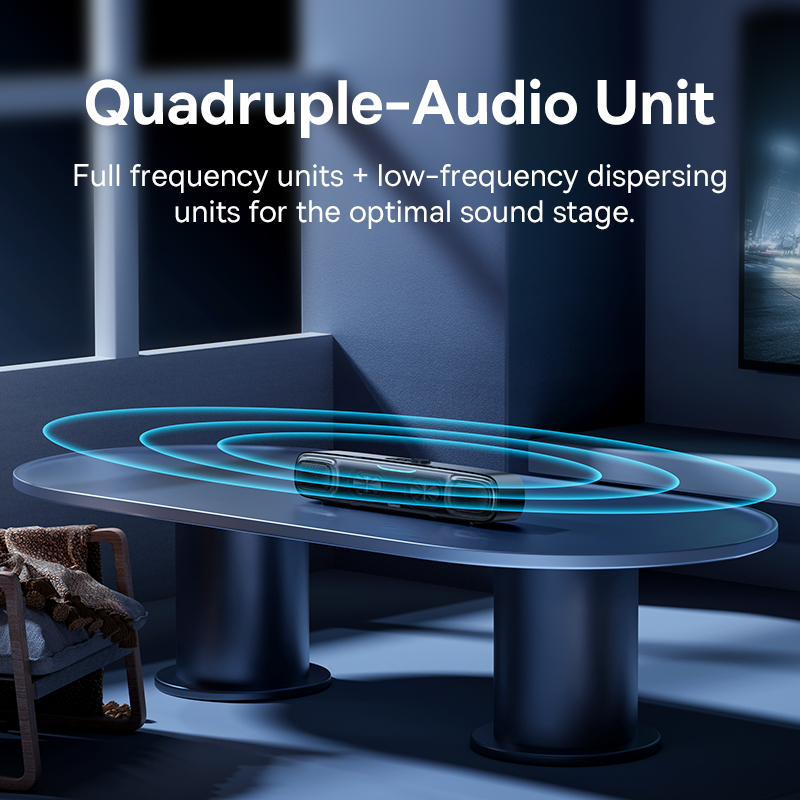 Baseus DS10 Portable Soundbar Speaker Bluetooth 5.3 4-Unit Driver Audio 3D Soundscape Surround Mini SubwooferSound Box for Lapto. 