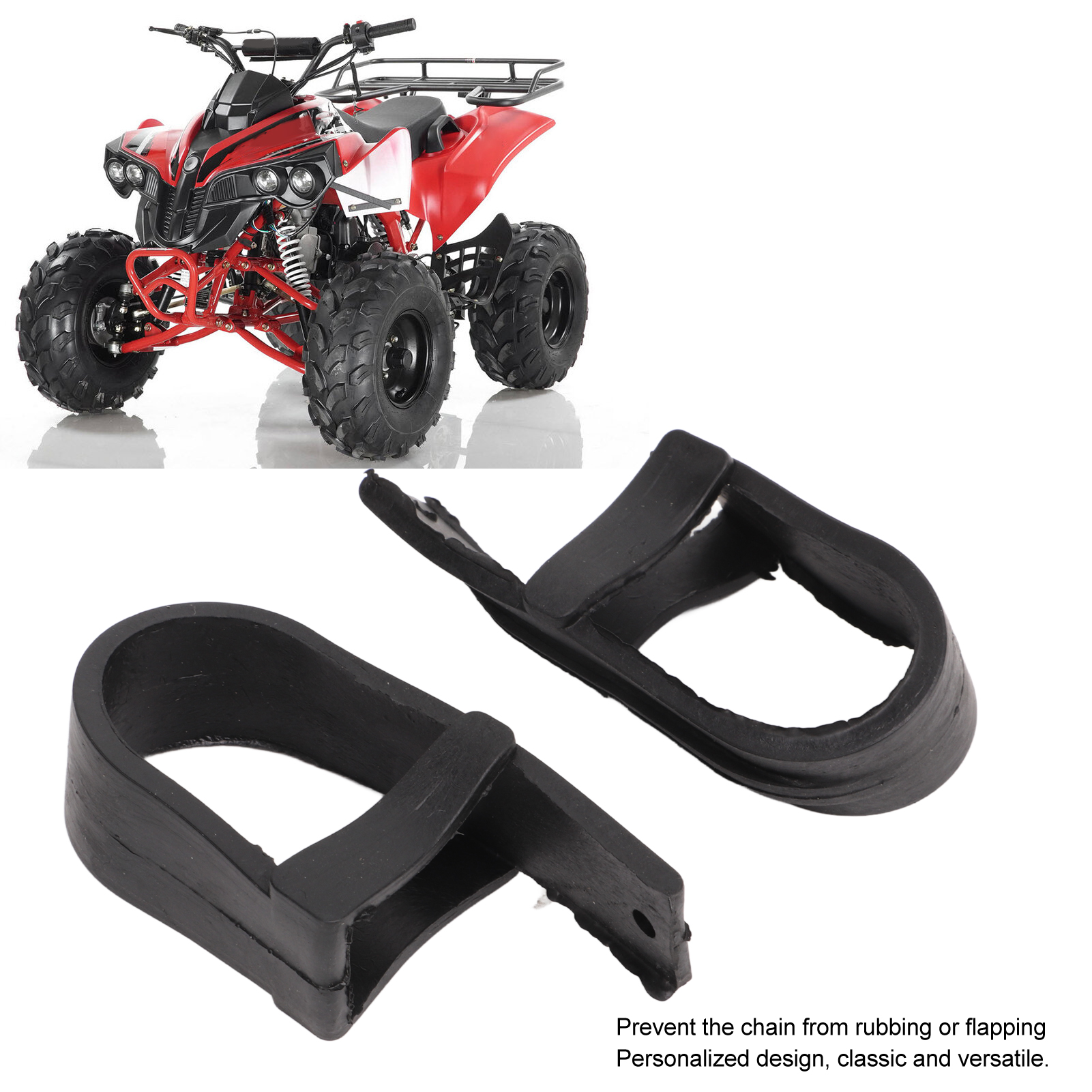 Swingarm Chain Slider Guide, Classic Black Swingarm Chain Rubber Slider Perfect Fit for ATV. 