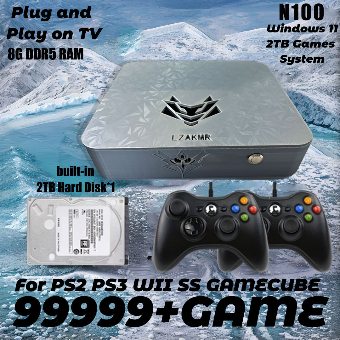 LZAKMR NEW Upgrade AK1 Pro Game Box Dual System Windows11 2TB Game