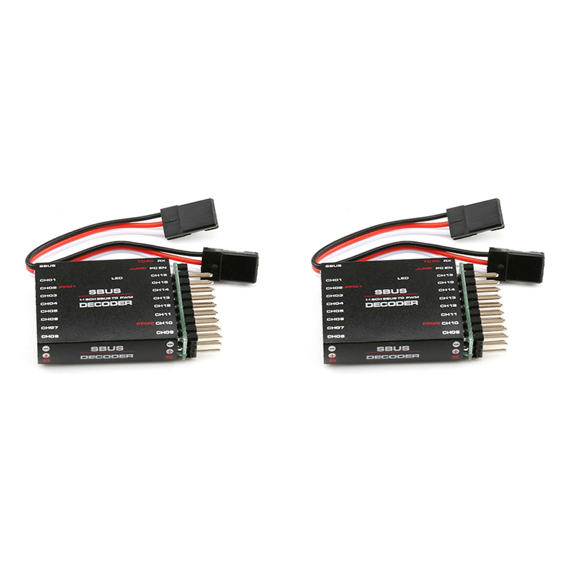 2X SBUS to 16CH PWM Converter SBUS to PWM/PPM Decoders Two Way PPM Support Conversion for Futaba Orange SBUS