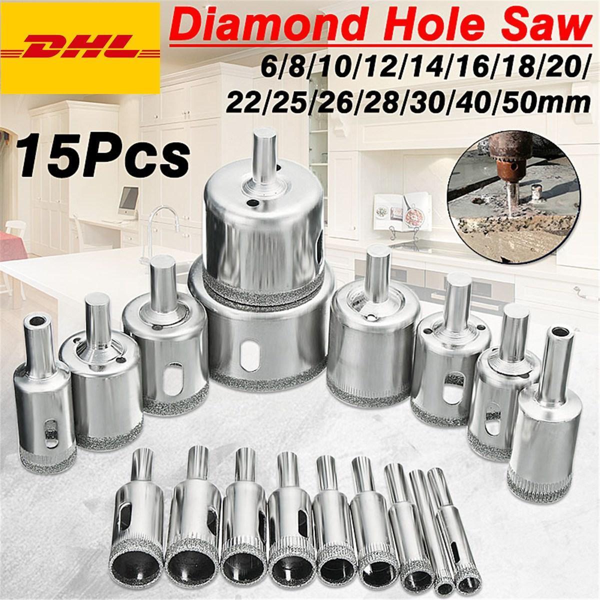 Diamond Holesaw 30Pcs//Set Holes Saw Drill Bit Cutter Tile Glass Marble Ceramic