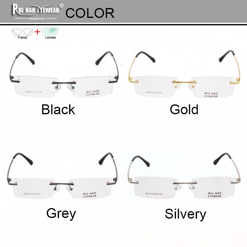 yopia rescription Eyeglasses mize esin Lenses lasses rogressie Spectacles ni imless lasses Frame 2619. 