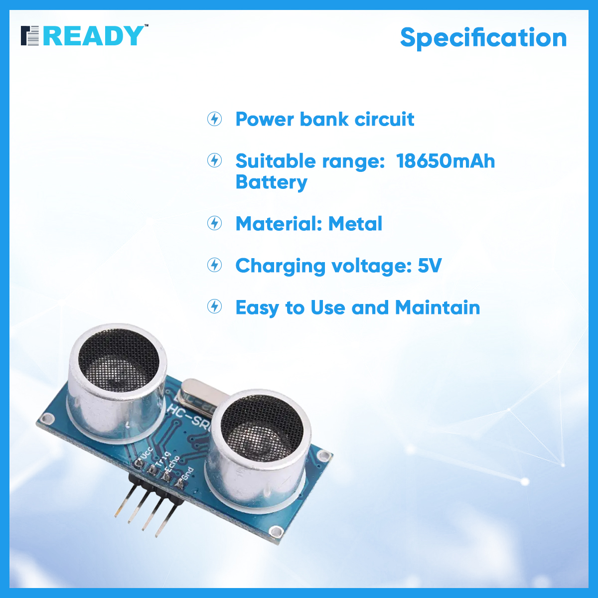HC-SR04 Ultrasonic Wave Detector Ranging Module PICAXE Micro controller Ultrasonic Distance Sensor for arduino Uno R3 and DIY Project. 