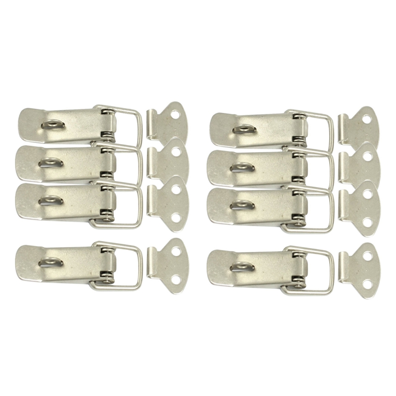 SRIWEN 8 Pcs Hardware Cabinet Boxes Spring Loaded Latch Catch Toggle Hasp. 
