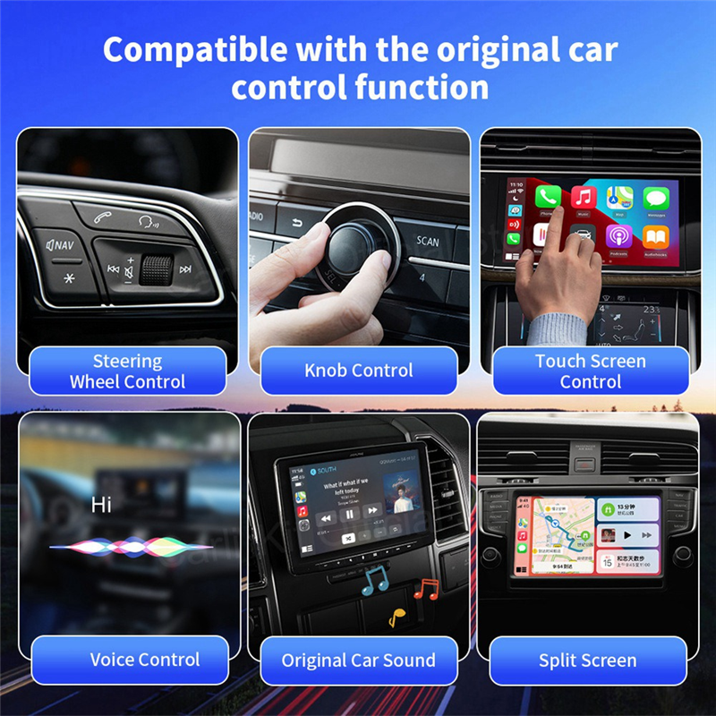 Smart AI Box Android Auto Wireless Carplay Adapter Open Car Multimedia Player Android13 System 2+32G. 