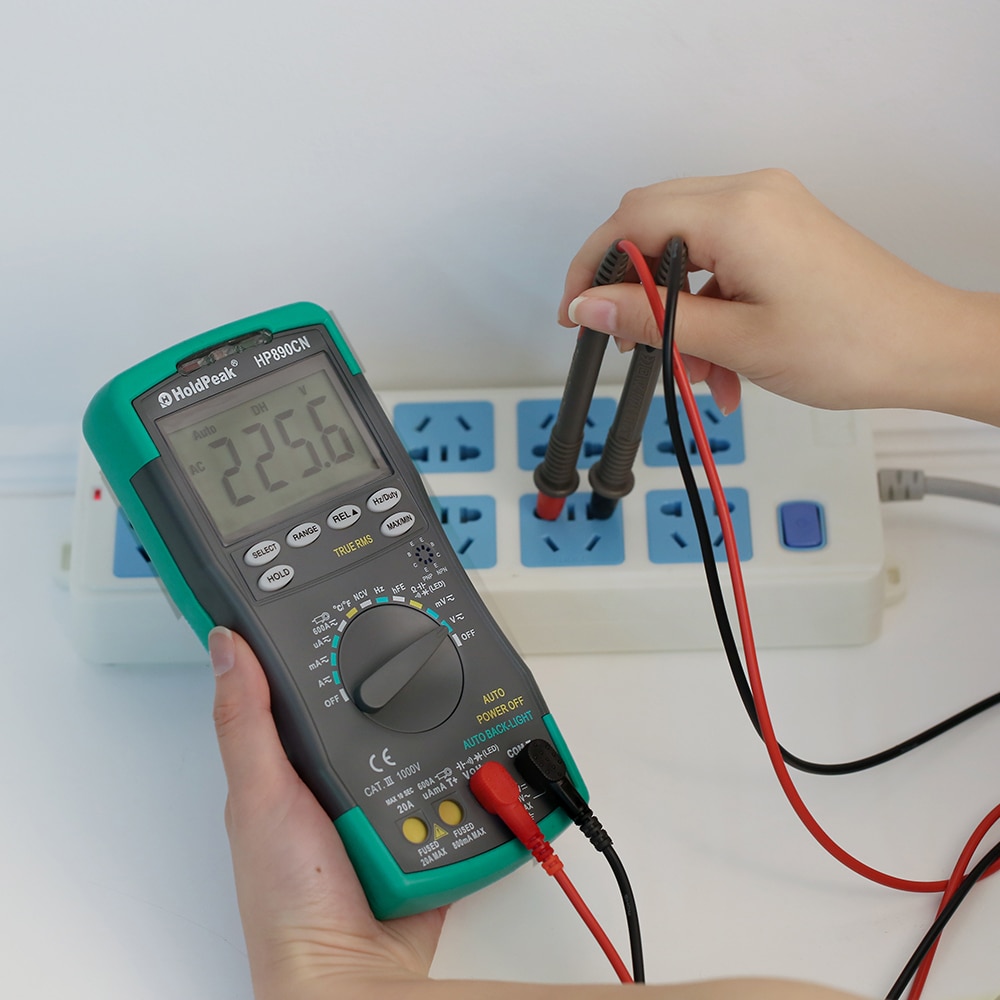 HoldPeak HP-890CN Digital Multimeter DMM with NCV Detector DC Voltage Current Meter Resistance Capaticance Tature Tester. 