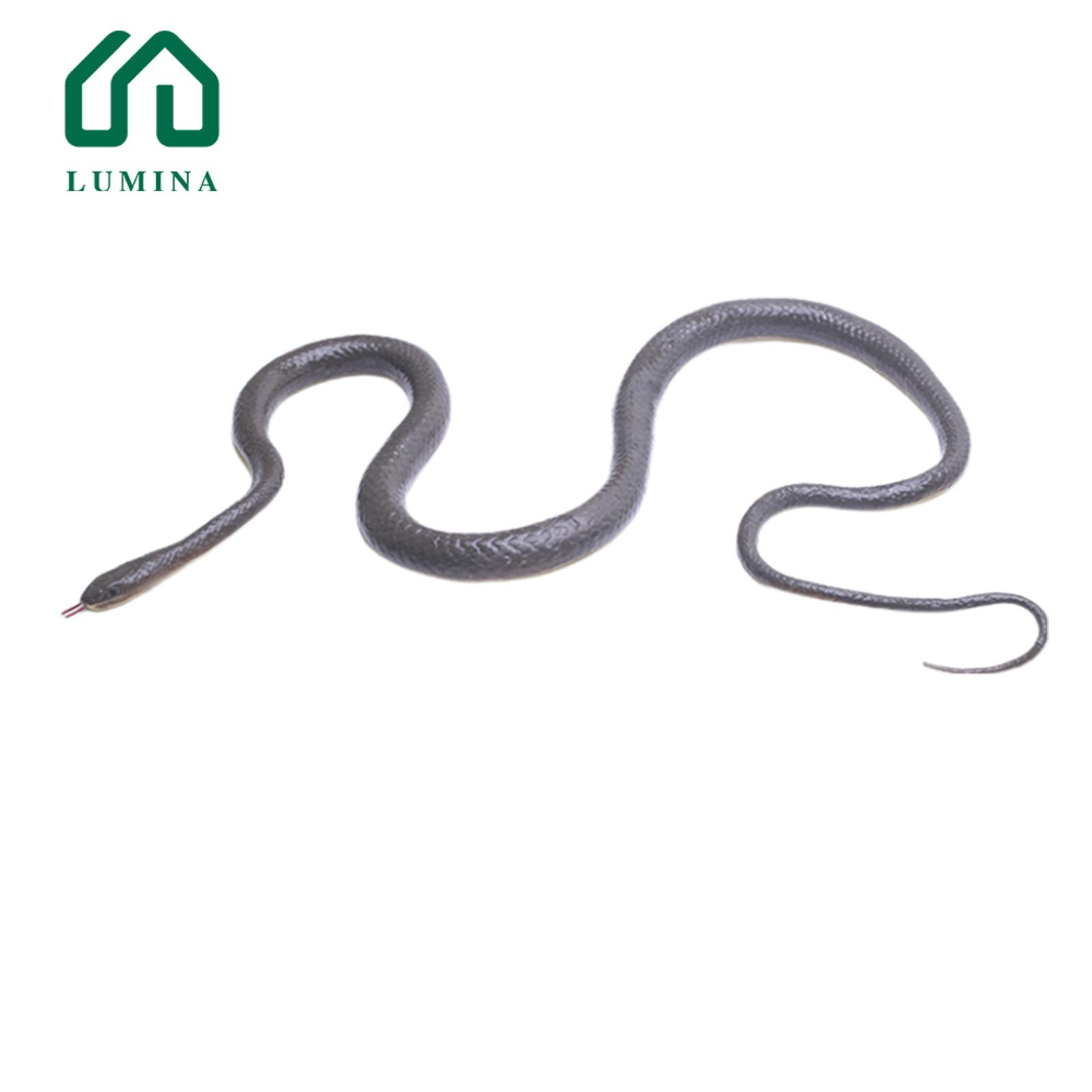 Lumina Prankster Snake Toy Realistic Rubber Snake Prank Toy for Halloween Party Gag Gift Fun S-shaped Snake Model for Kids Adults Perfect for Tricking Friends 120cm Realistic Snake Toy