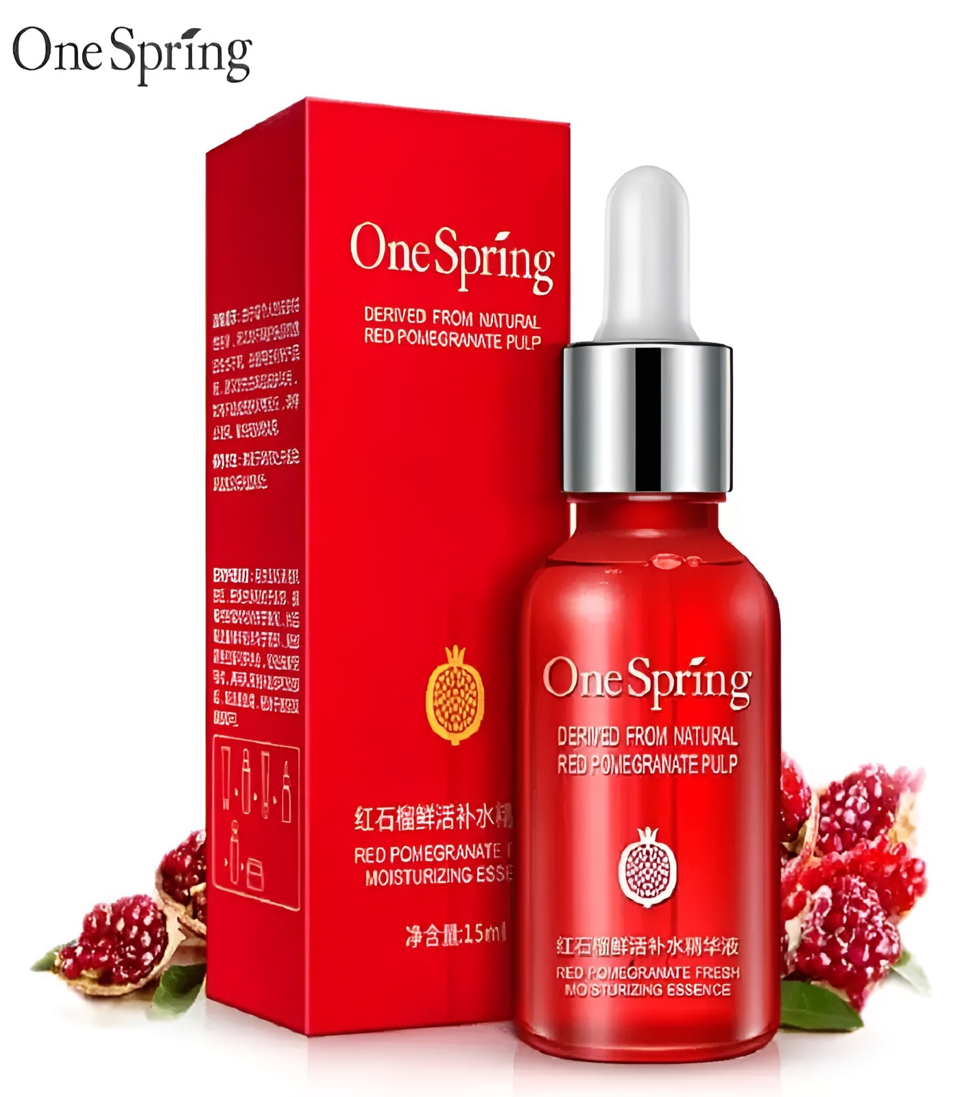 One Spring Red Pomegranate Nourishing Moisturizing Essence Serum-15 ml. 
