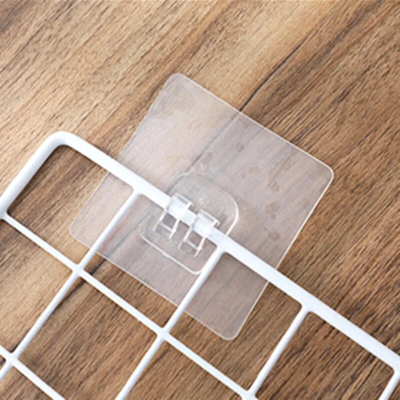 Transparent Home Acrylic Strong Self Adhesive Hooks Bathroom Kitchen Iron Claw Buckle Hanger Wall Hang Shelf Multi-Function Hook. 