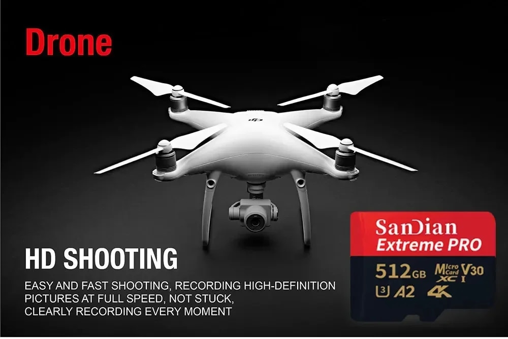 【Ready Stock+FREE Shipping+COD】100% Original 1TB 30MB/s A2 Memory Cards camera SD card 128GB 256GB Micro card Class 10 512GB flashcard Micro TF/SD Card. 
