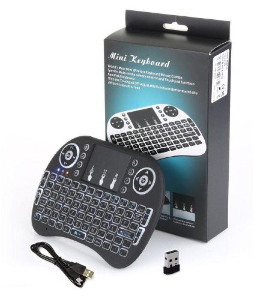 wireless Rechargeable Mini Keyboard Touchpad with color back ligh - Keyboard - Keyboard. 