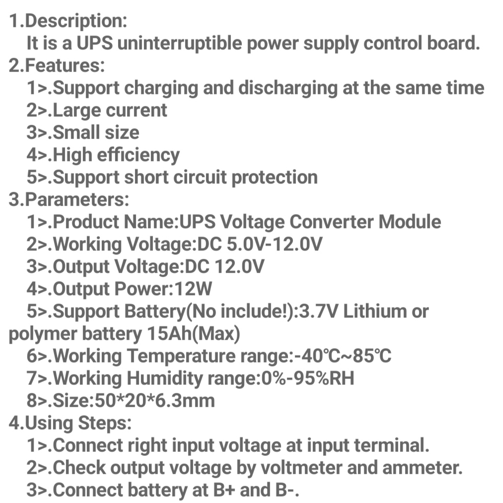Dc 3.7V To 12V  Step Up Converter Mini Ups Circuit 5V Charging Module For 18650 Lithium Battery Ups Voltage Converter Protection For Onu Router - Solar Panel - Power Bank Circuit. 