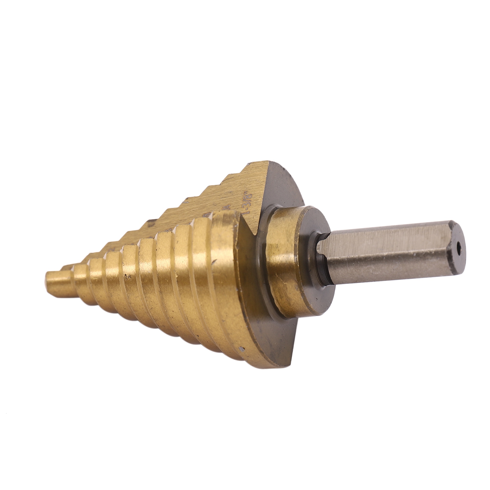 Step Drill Cone Drill Bits, High Speed Steel 10 Steps 1/4 to 1-3/8 inch. 