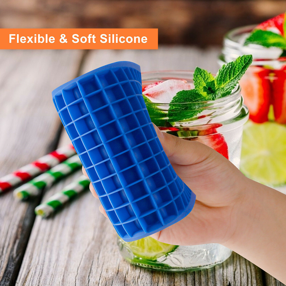 160 Grids Silicone Square/Heart Shape Ice Cube Mold Tray DIY Pudding Jelly Mould. 