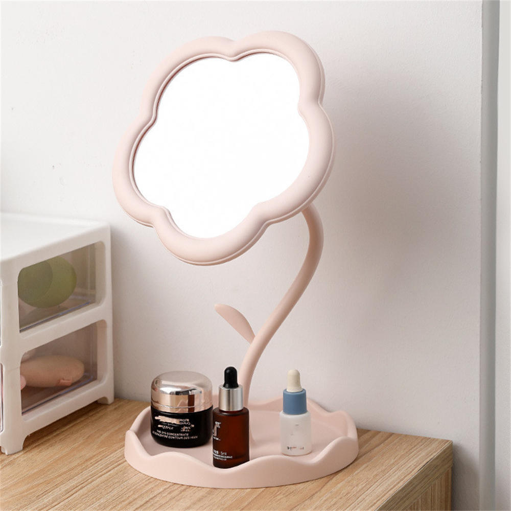 Desktop Makeup Mirror Reflective High-Definition Cute Dressing Mirror Sunflower Shaped Detachable Sunflower Mirror for Home Decor  Image Versatile Space Saving Gift-Ready Vanity Accessory Bedroom. 