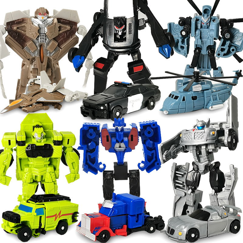 Mini Transformer Toy Optimus Prime Megatron Robots Car Kids Action Figures DIY. 