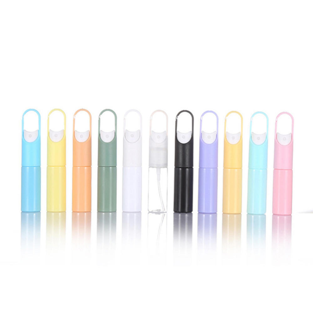 Portable Hand Sanitizer Refillable Empty 20ml Fragrance Container Mini Hook Bottle Spray Bottle for Travel Daily Use Office School Outdoor
