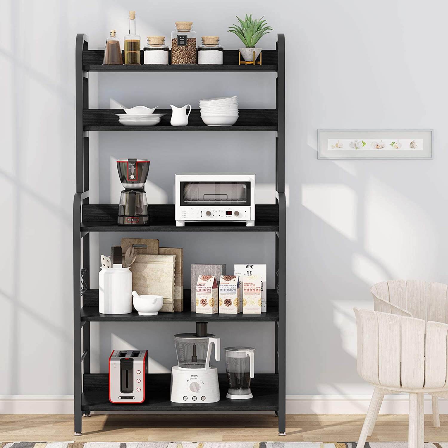 Rectangular Microwave Oven Stand Rack, Storage, Saving Space, Microwave Rack. 