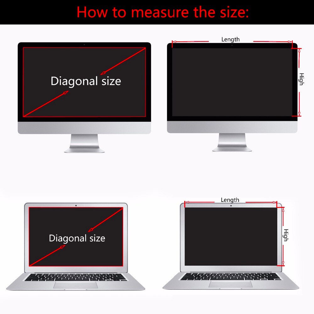 13.3 inch 16:10 28.6cm*17.9cm Screen Protectors Laptop Privacy Computer Monitor Protective Film Notebook Computer Privacy Filter. 