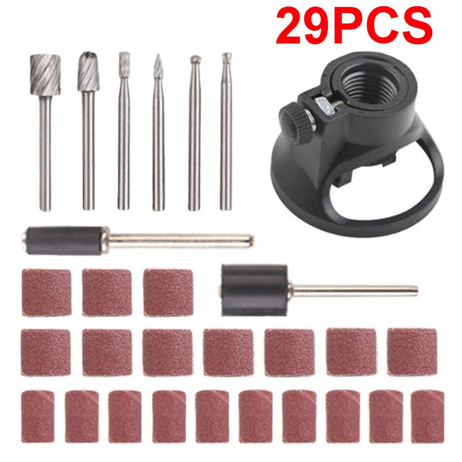 GC 29 PCs Rotary Multi Tool Cutting Guide HSS Router Drill Bits Attachment Multi-Material Cutting Kits Wood Engraving Router Bit Durable Rotary Tools Accessories For DIY Woodworking. 