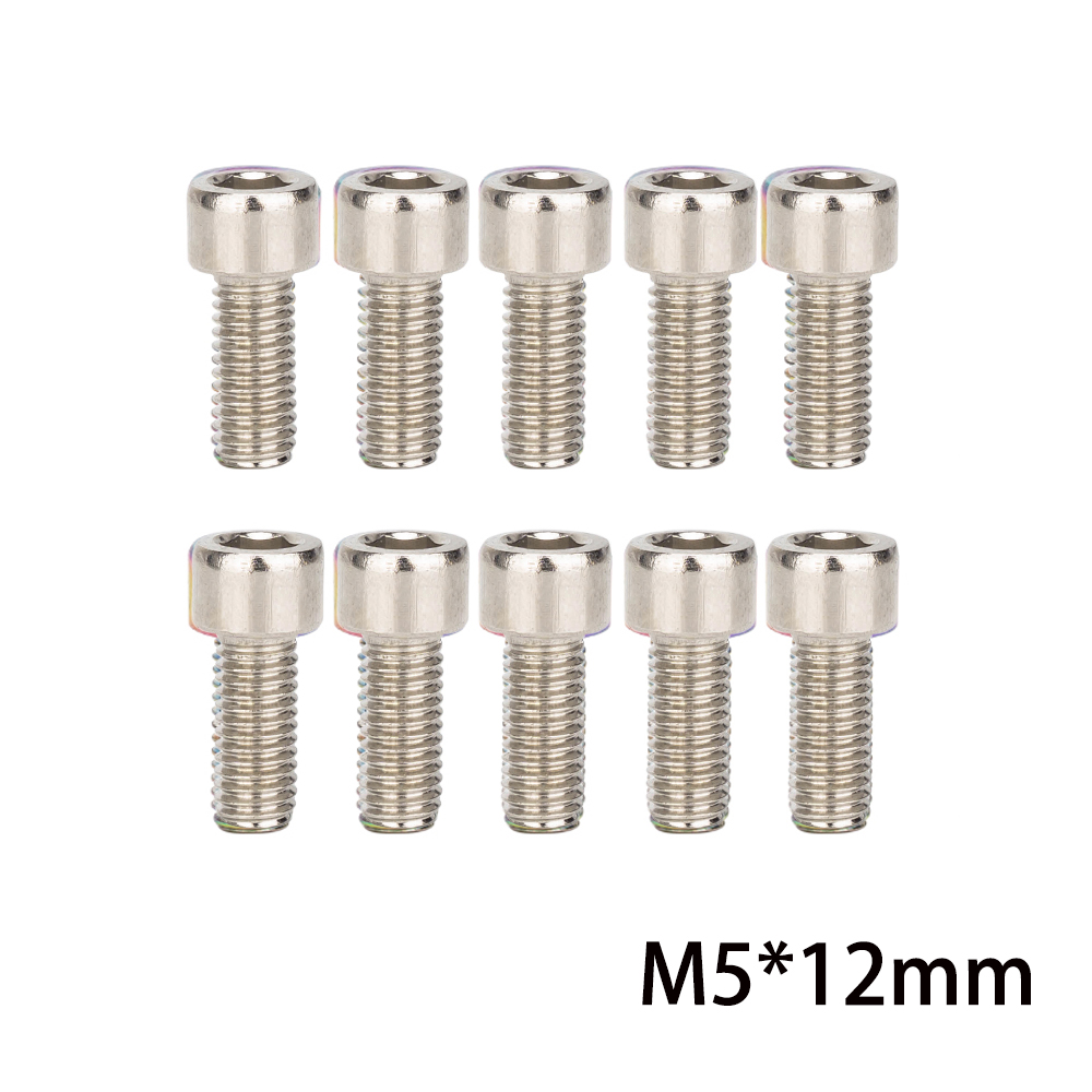 ZTTO 2pcs 10pcs MTB Road bike Water Bottle Cage Headbolts Hex Socket Screws M5*12mm Cycling Bottle Holder Screws Cup head screws