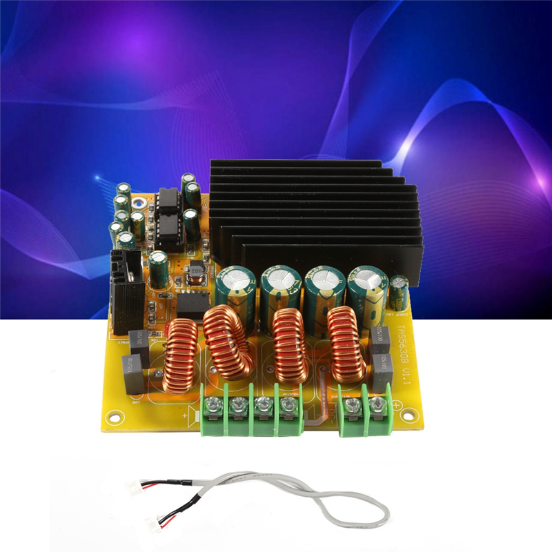 2X300W Amplifier Board Module Dual Channel TAS5630 with AD827 Preamp Class D Digital HIFI High Power Module Easy Install Easy to Use. 