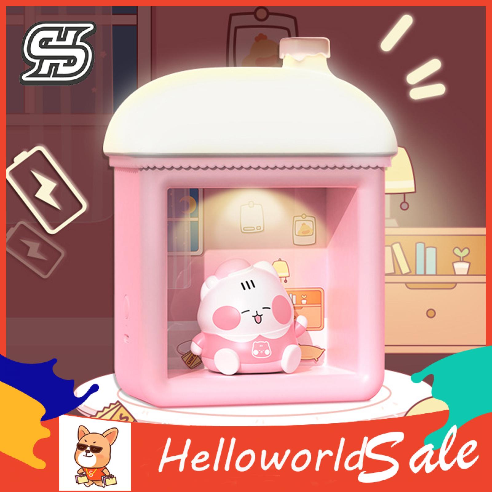 HelloWorld Magnetic Lamp Non-Glaring Warmly Light Rechargeable LED Lamp with Type-C Cable. 