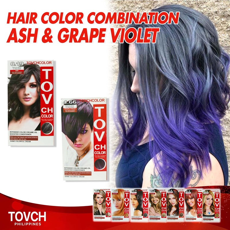 Tov Ch Hair Color Combination Ash & Grape Violet 0.19 & 4.66