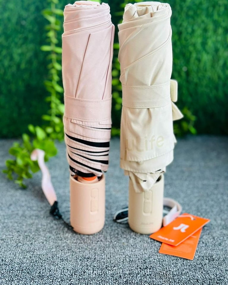Jisulife FA52 Portal Umbrella Fan Portable Umbrella Sun Life 1 Model Comes with a Built-in Fan Lightweight Sun Protection at UPF 50+ level 1 Pcs. 