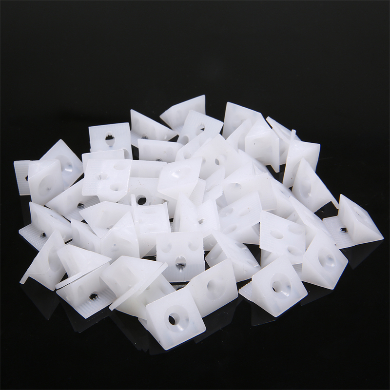 50/100pcs Furniture Chest Drawer Bottom Repair Fixing Mending Wedges Drawer Angle Code Bracket Fastener with Screws. 